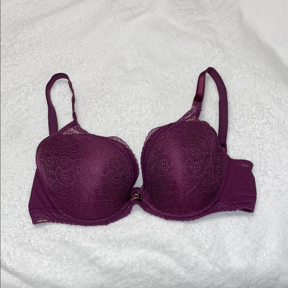 Elegant Purple Lace Bra